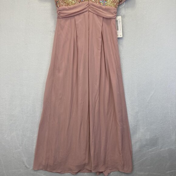 NWT Luxedo Sparkly Sequin Formal Gown Womens Large Pink HOCO Dress Taylor Swift - Picture 12 of 15